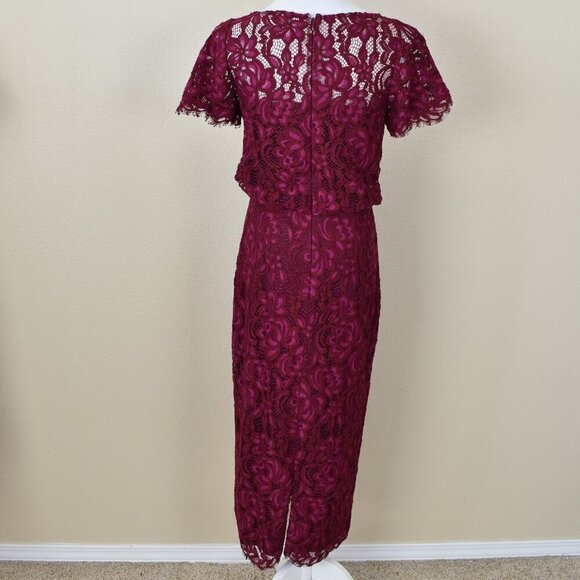 JS Collections Lace Flutter Sleeve Midi Formal Dress 6 - Picture 5 of 9